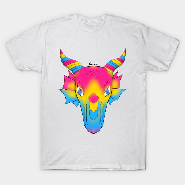 Pansexual Pride Flag Dragon - 2018 T-Shirt by Qur0w